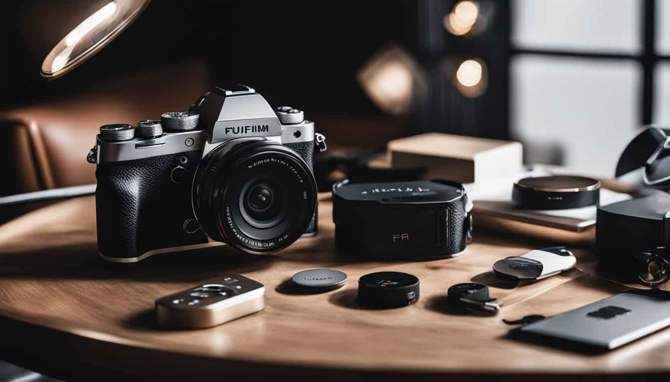 A collection of stylish and functional gadgets for men in a well-lit setting.